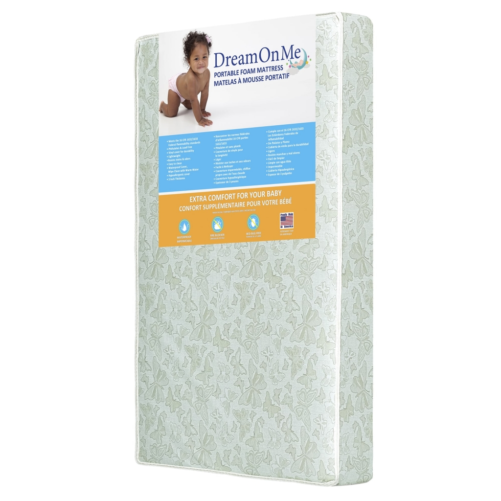 Butterfly 3” Two-Sided Fiber Portable Mattress | Dream On Me