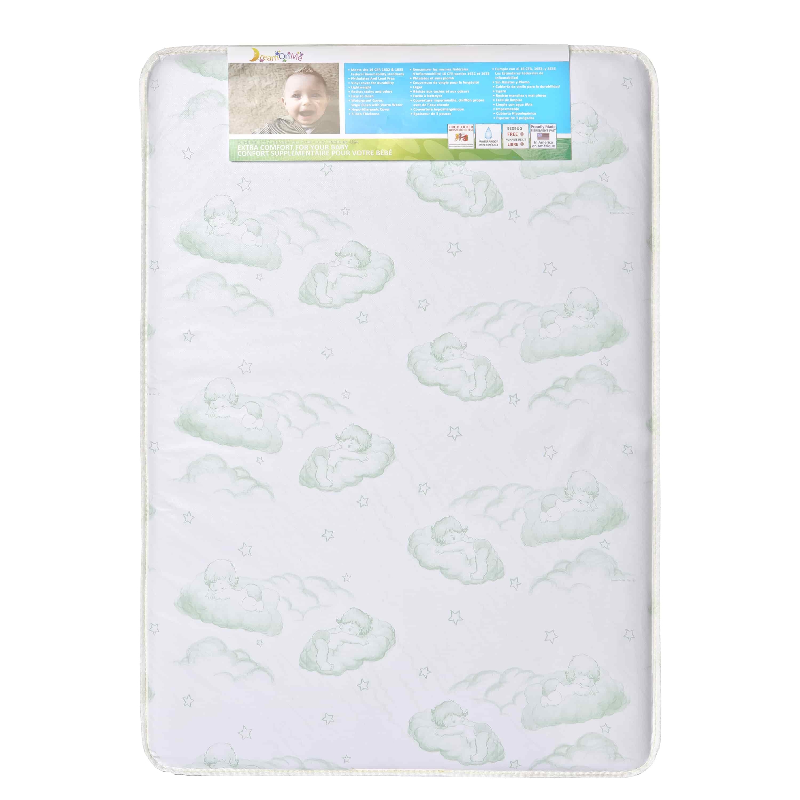 Wave Pink Dream On Me Foam Carina Collection Pack N Play Mattress 3 