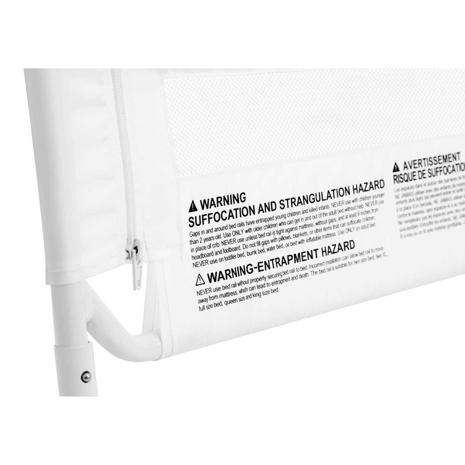 Mesh Security Bed Rail, White (New Height) Dream On Me