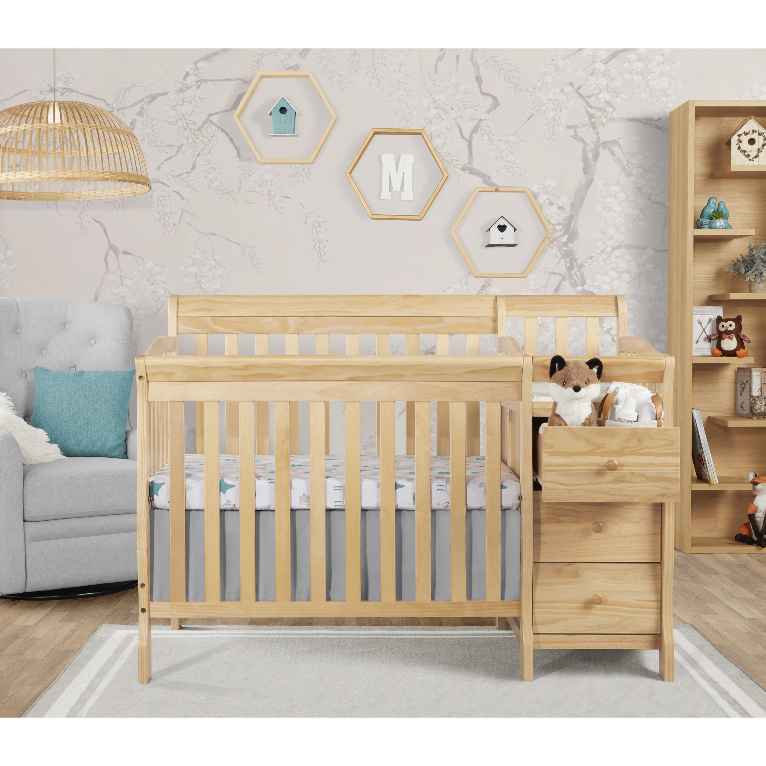 Jayden 4 in 1 Mini Convertible Crib and Changer Dream On Me