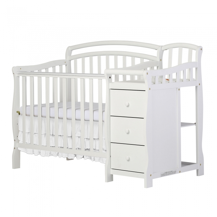 mini crib with changing table