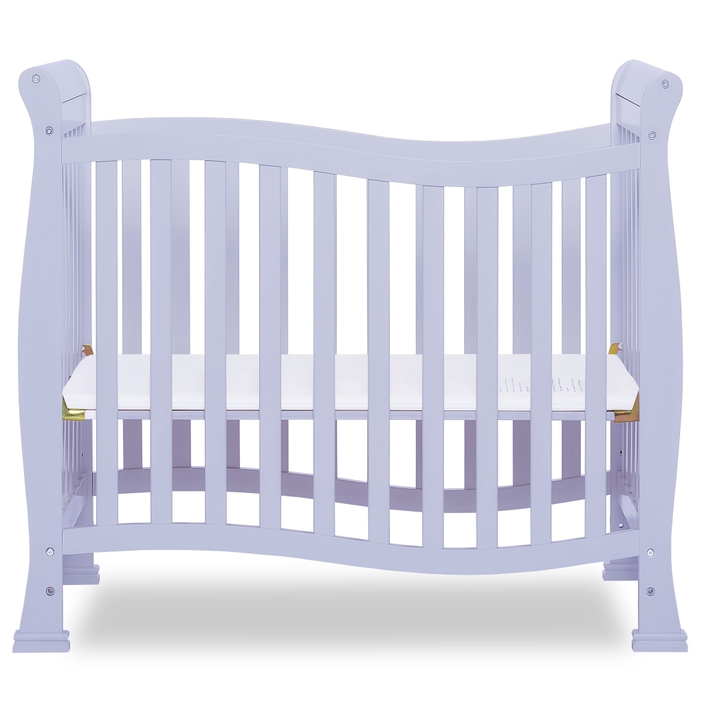 Lucas Mini Modern Crib With Rounded Spindles Dream On Me