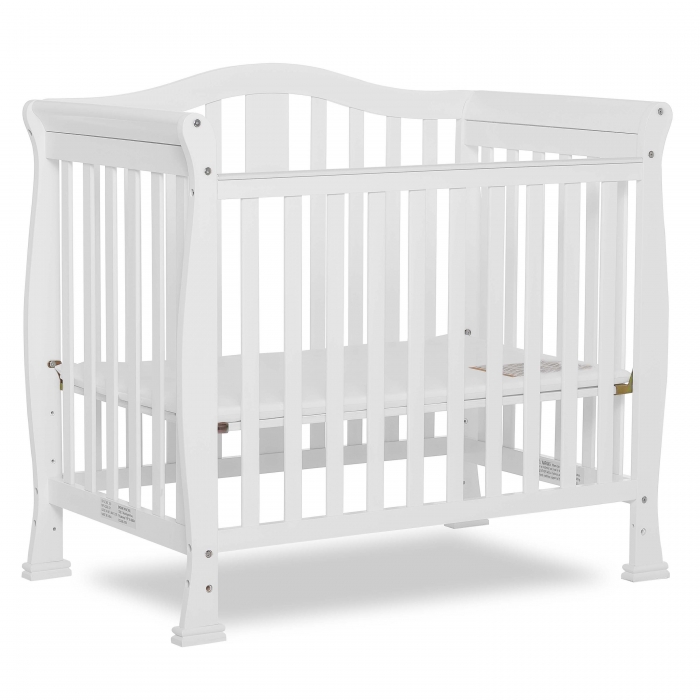 white mini crib