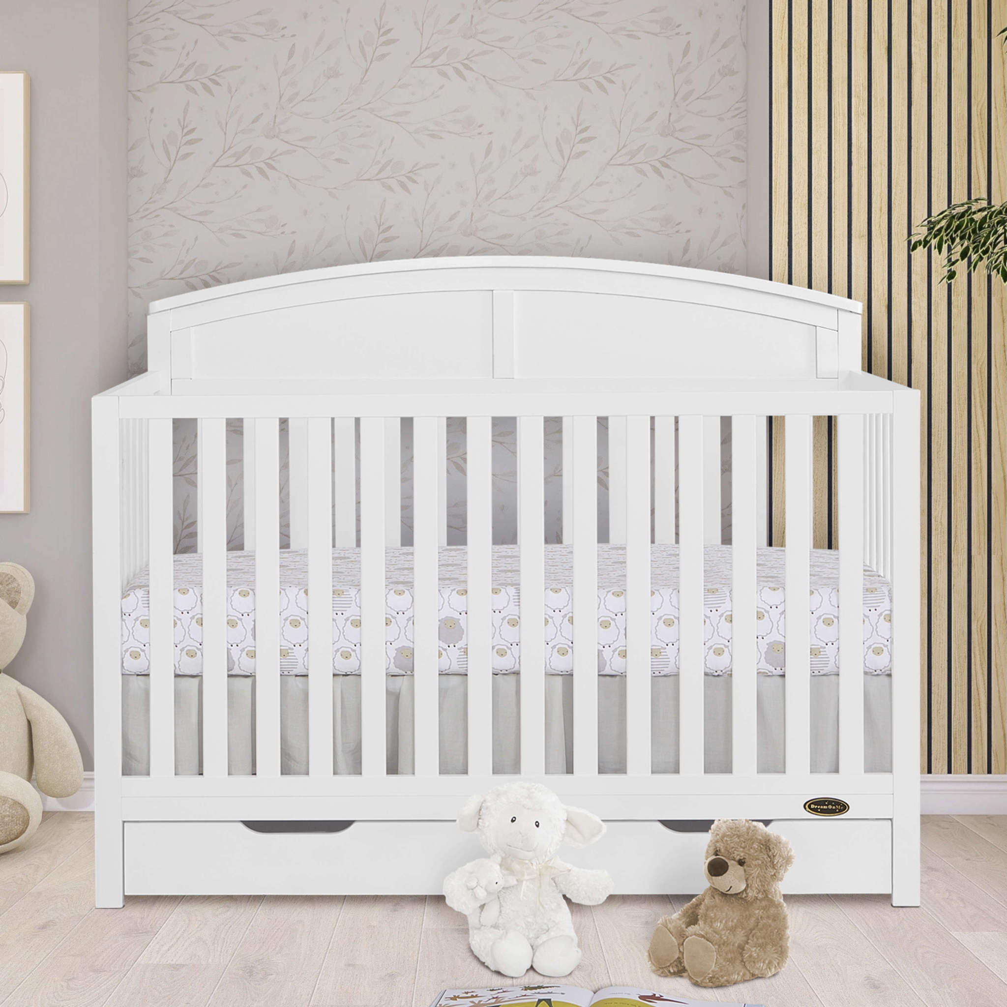Storybrooke 5 in 1 Convertible Crib with Under Drawer | Dream On Me