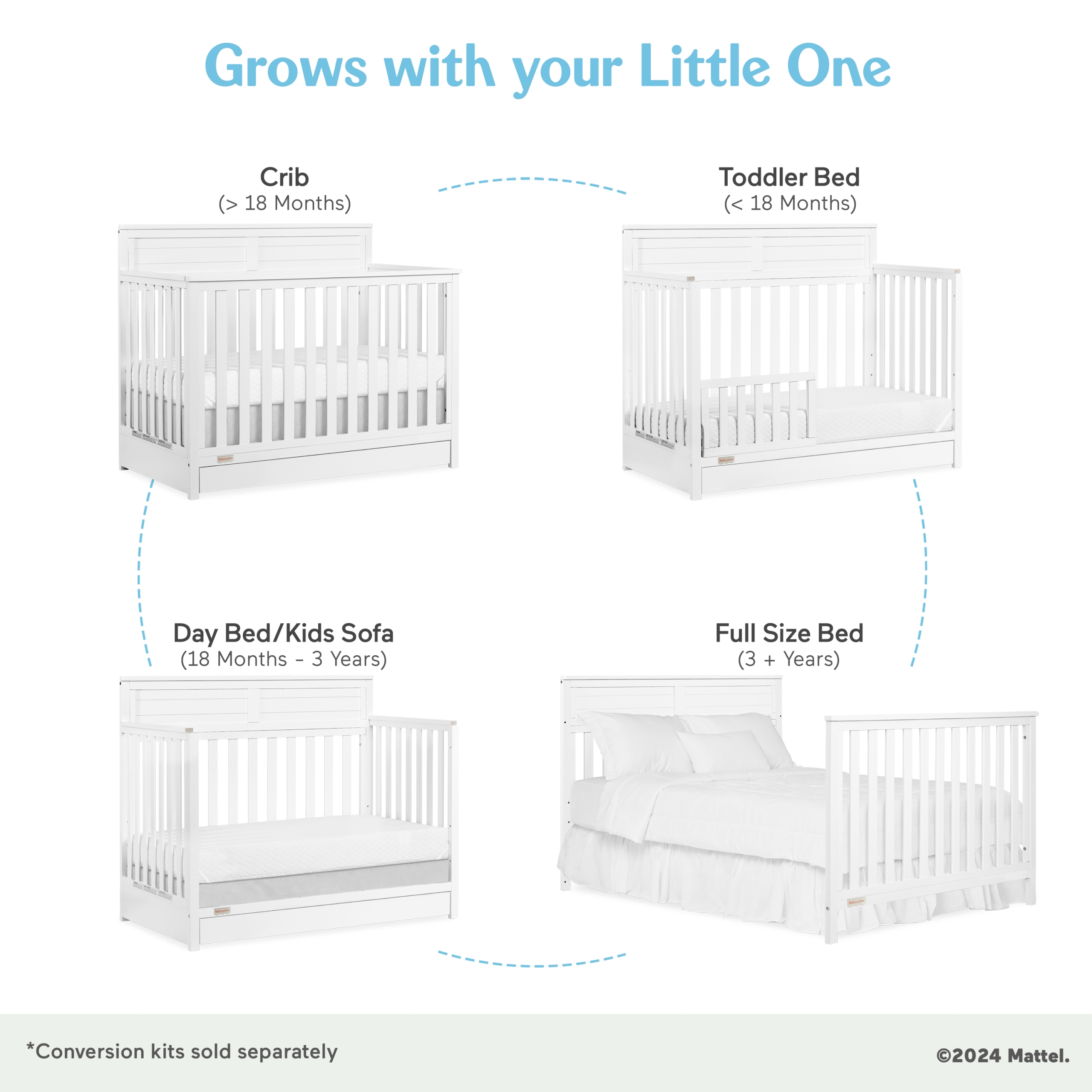 Crib bed size best sale