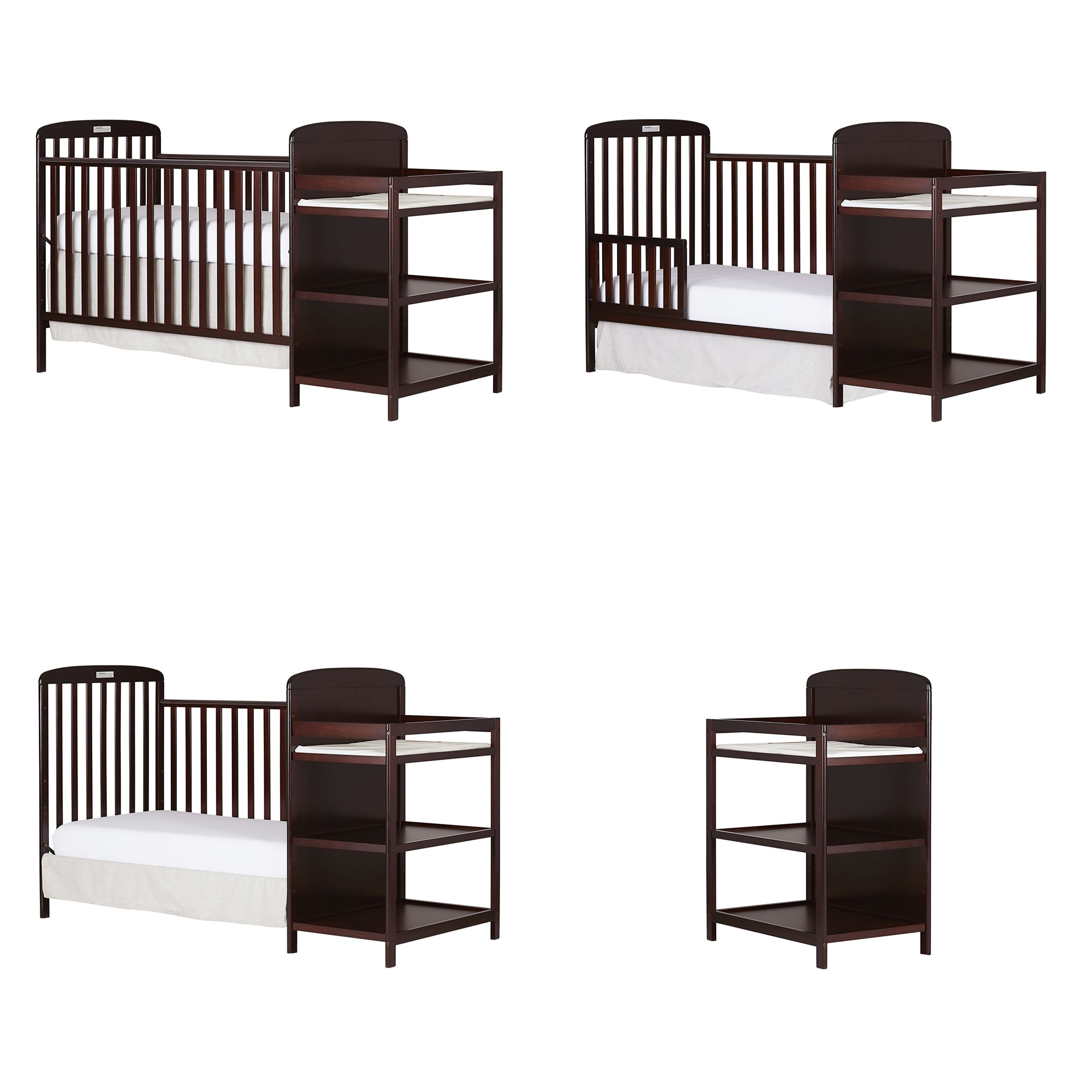 Cherry 2 In 1 Full Size Crib Changing Table Combo Dream