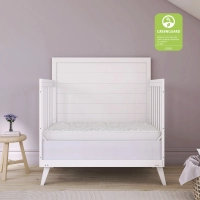 2 in 1 Breathable Two Sided 3 inch Portable Crib Mattress, White